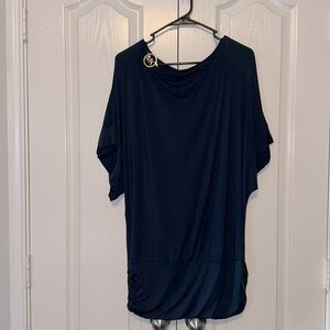 Michael Kors woman’s navy blue  Swim Cover Up with a gold logo XS/S